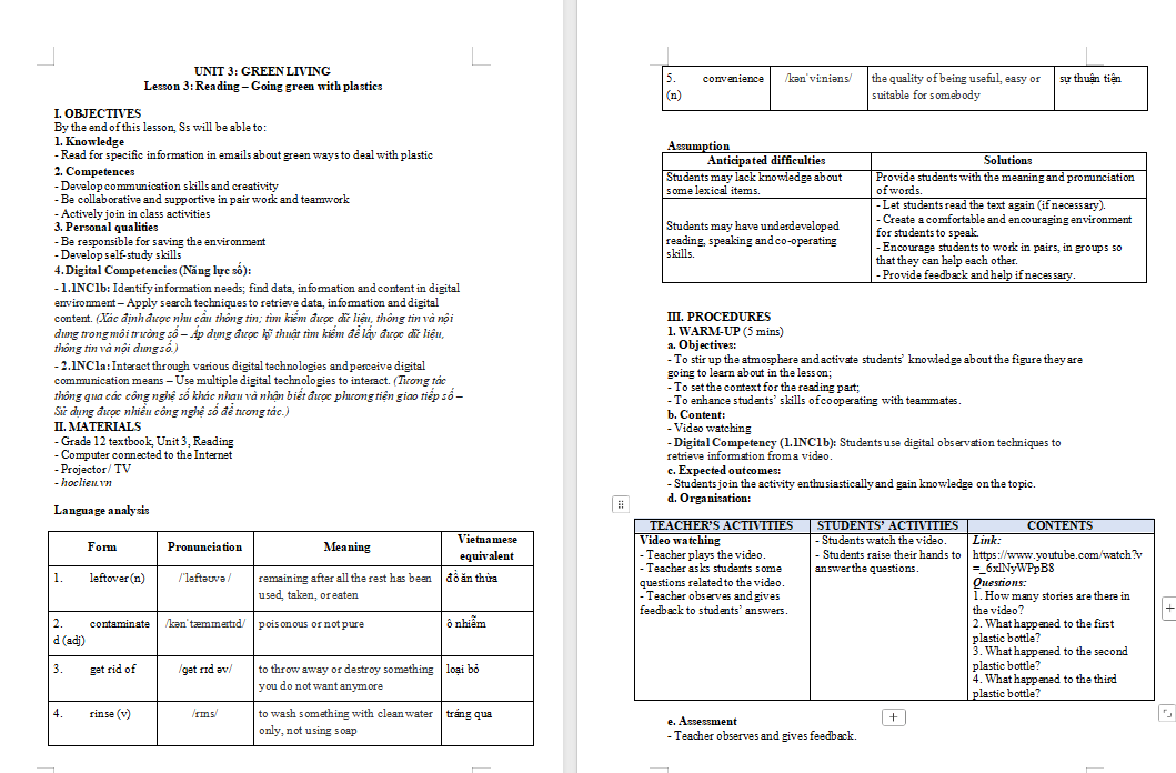 Tiếng Anh 12 Unit 3: Reading