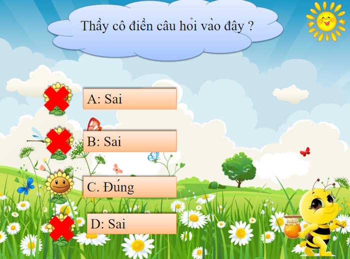 PowerPoint Trò chơi Ong nhỏ và mật hoa