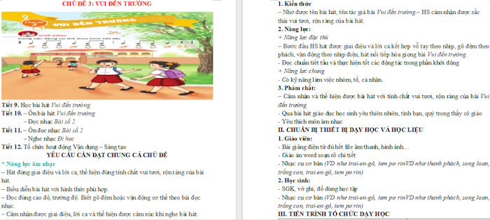 Giáo án Tiết 9: Học bài hát Vui đến trường