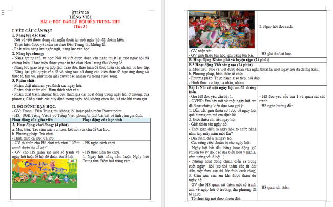 Giáo án Tiếng Việt 3 Bài 4: Luyện tập viết đoạn văn thuật lại một ngày hội đã chứng kiến