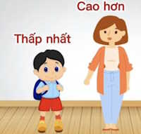 Giáo án mầm non: Nhận biết cao hơn, thấp hơn
