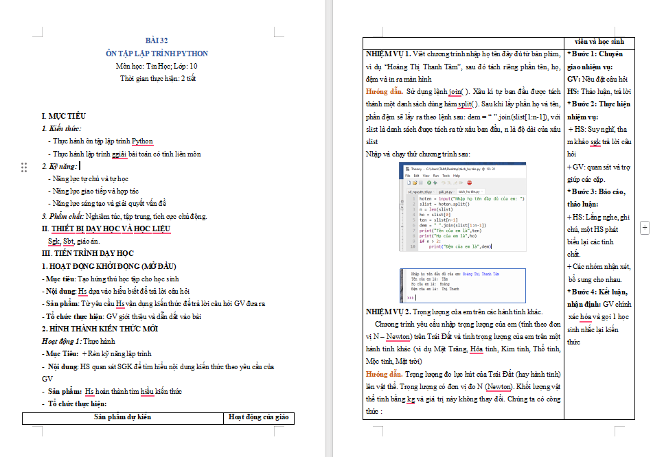 Ôn tập lập trình Python