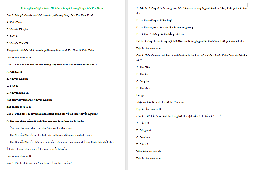 Nhà thơ của quê hương làng cảnh Việt Nam