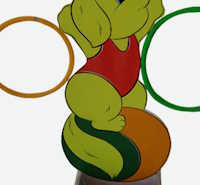 Giáo án mầm non: Ném trúng đích nằm ngang xa 2m