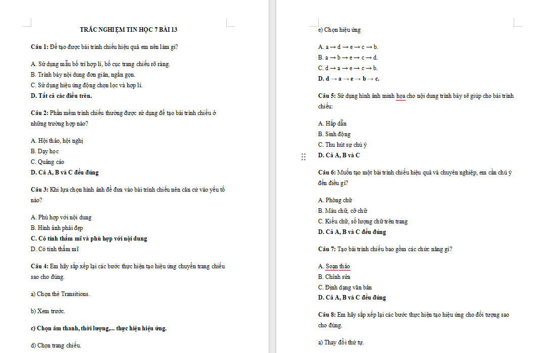 Thực hành tổng hợp: Hoàn thiện bài trình chiếu