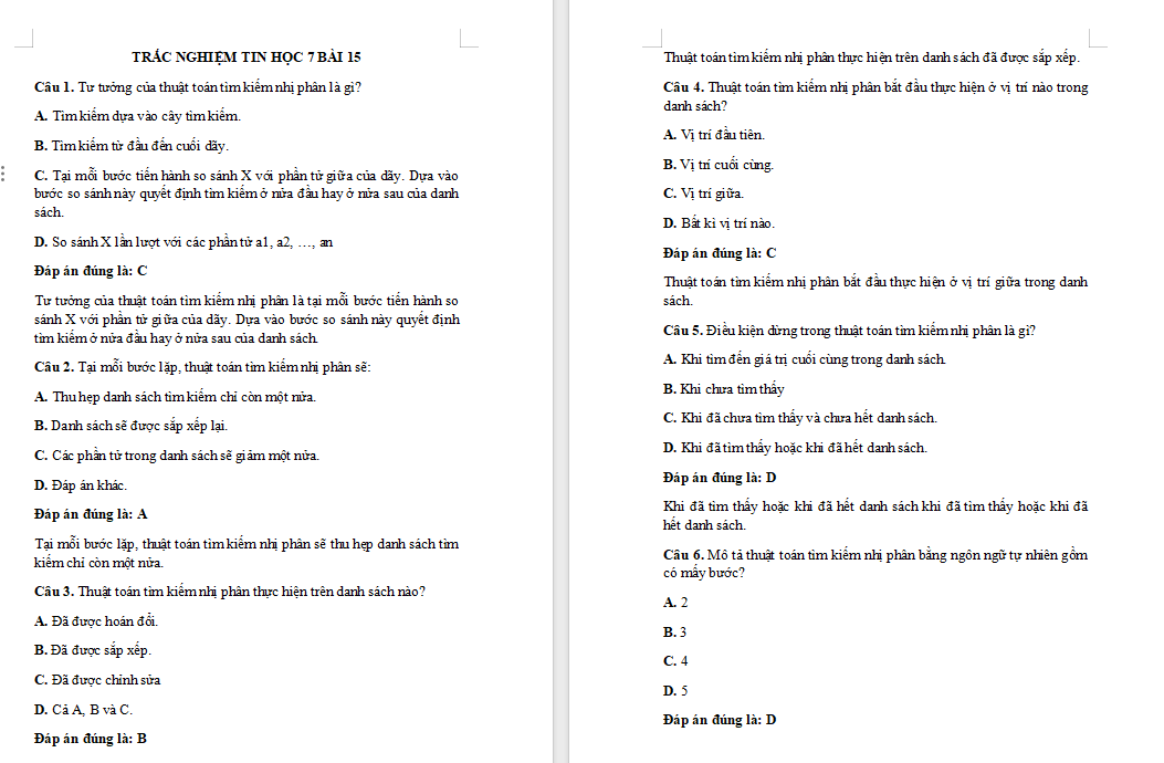 Thuật toán tìm kiếm nhị phân