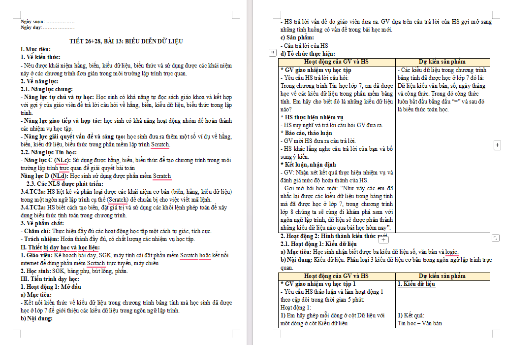  Tạo đầu trang chân trang cho văn bản