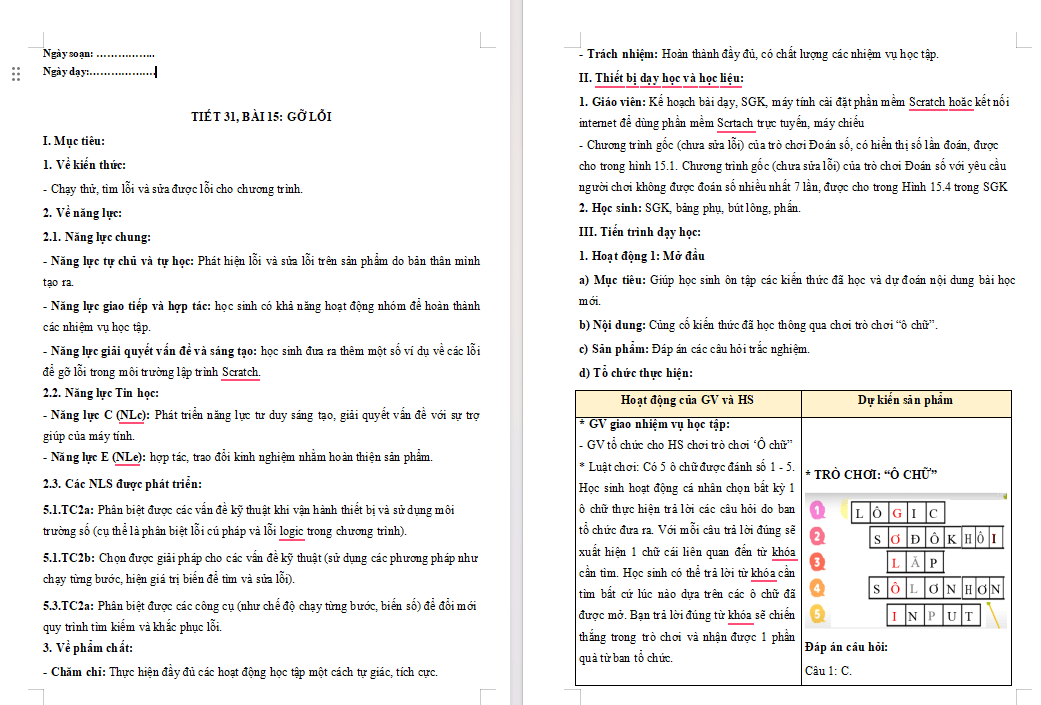  Tạo đầu trang chân trang cho văn bản