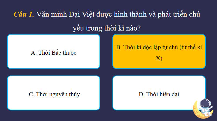 Trò chơi khởi động Lịch sử 10