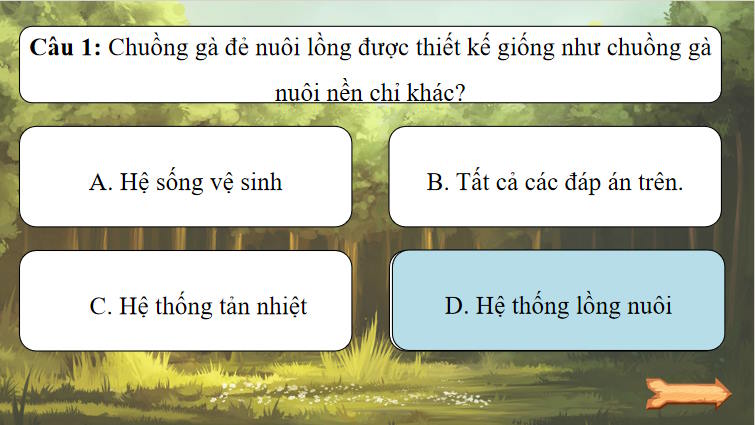 Trò chơi khởi động Công nghệ Chăn nuôi 11