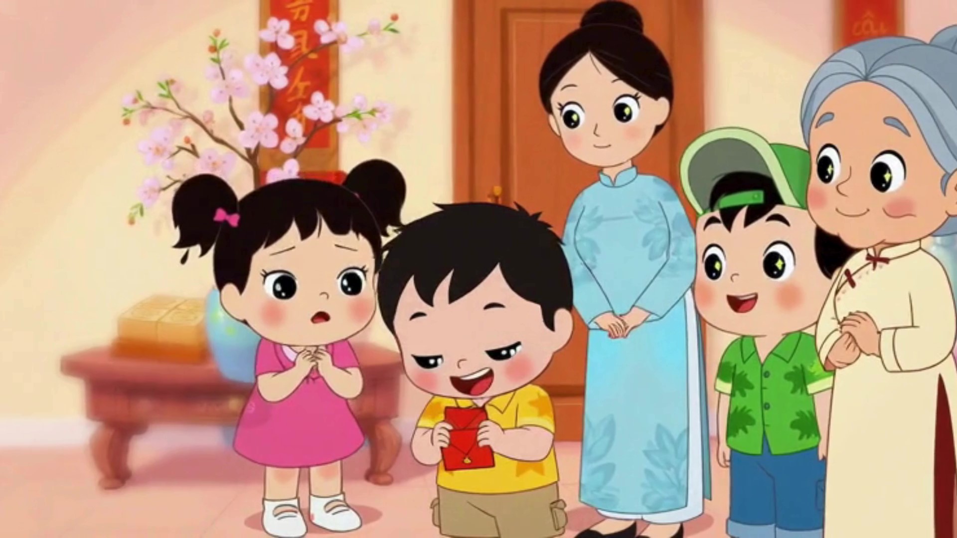 Video AI mở đầu Hoạt động trải nghiệm 1 Bài 16: Ứng xử khi nhận được quà ngày Tết