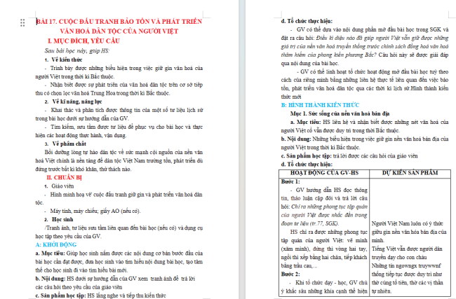 Giáo án Lịch sử 6 Bài 17