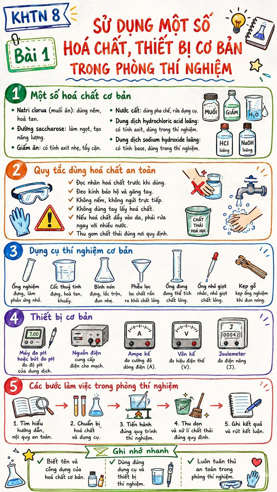 Infographic lý thuyết Khoa học tự nhiên 8