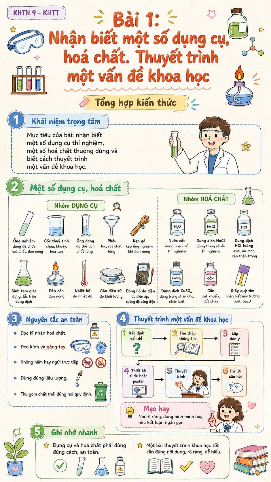 Infographic lý thuyết Khoa học tự nhiên 9 