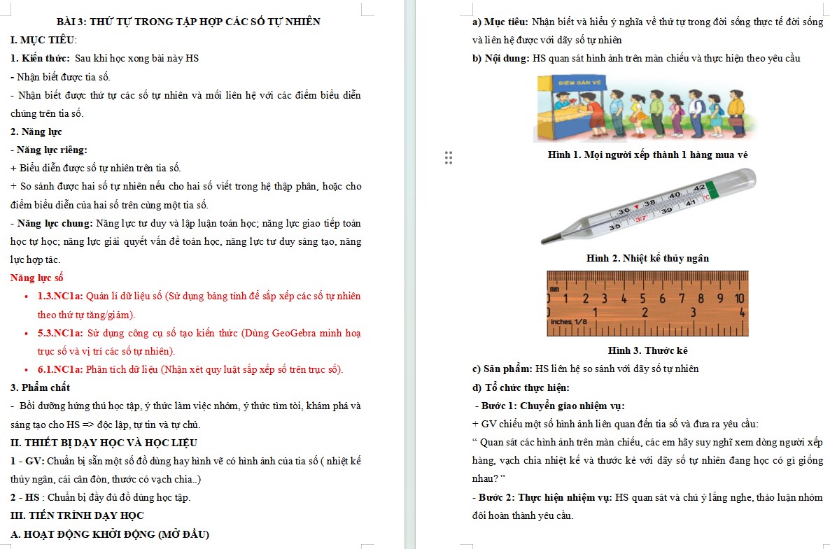 3: Thứ tự trong tập hợp các số tự nhiên
