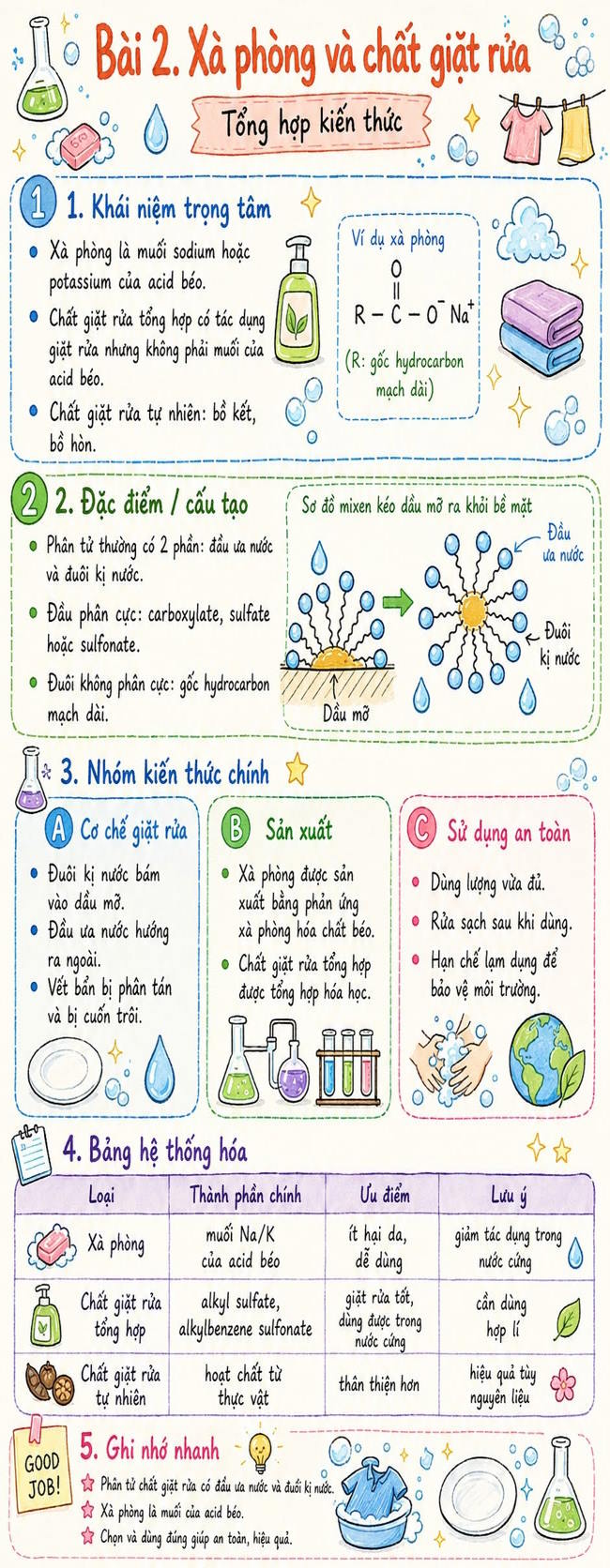 Infographic lý thuyết Hóa học 12 Bài 2