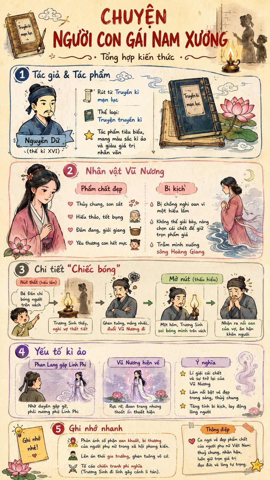 Infographic lý thuyết Ngữ văn 9