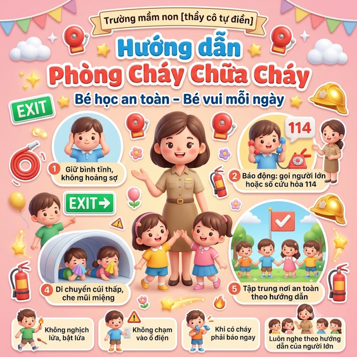 Tạo poster giáo dục phòng cháy chữa cháy