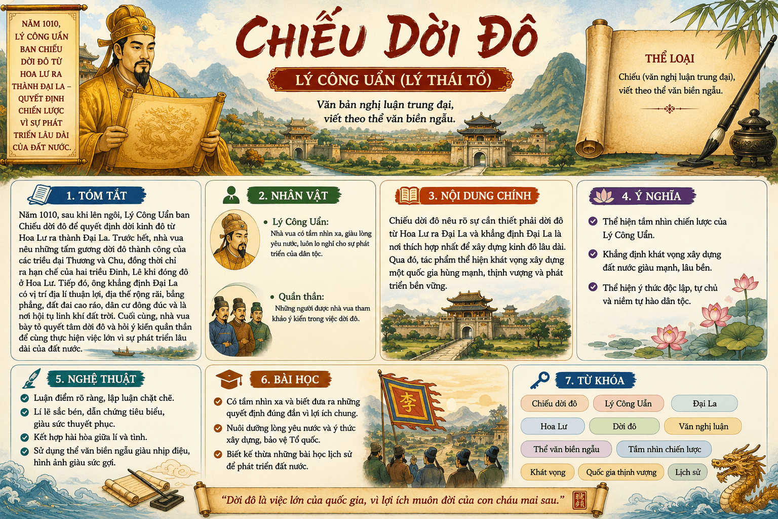  Infographic của văn bản Chiếu dời đô