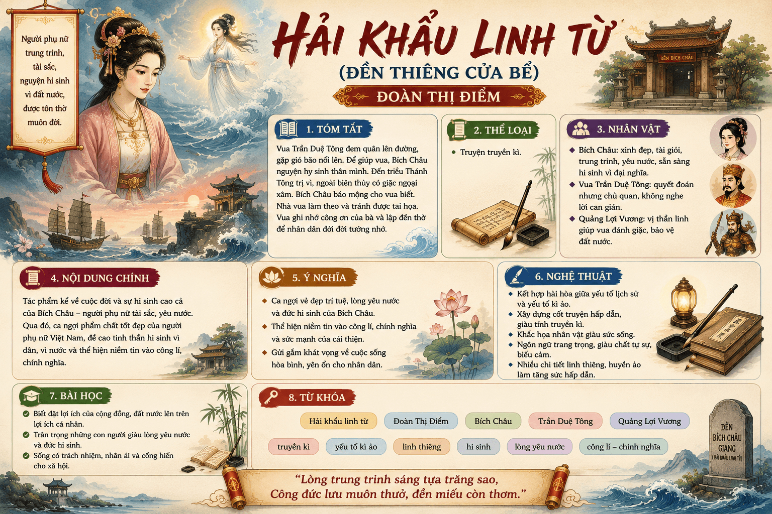 Infographic của văn bản Hải khẩu linh từ