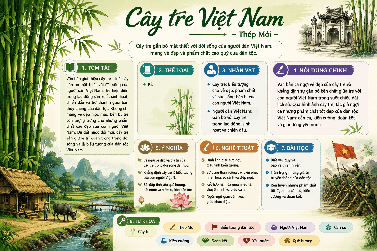 Infographic của bài Cây tre Việt Nam