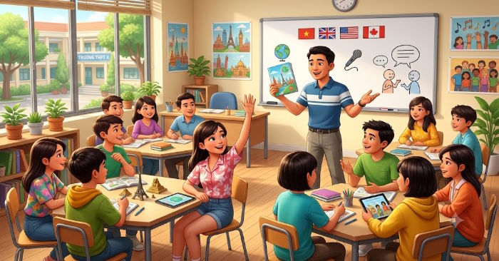 Giáo án tích hợp NLS Tiếng Anh 10 Review 4: Language