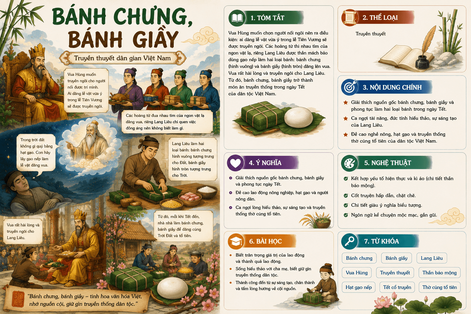 Infographic Bánh chưng bánh giầy