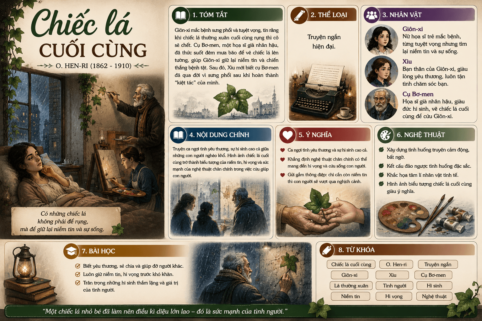 Infographic Chiếc lá cuối cùng
