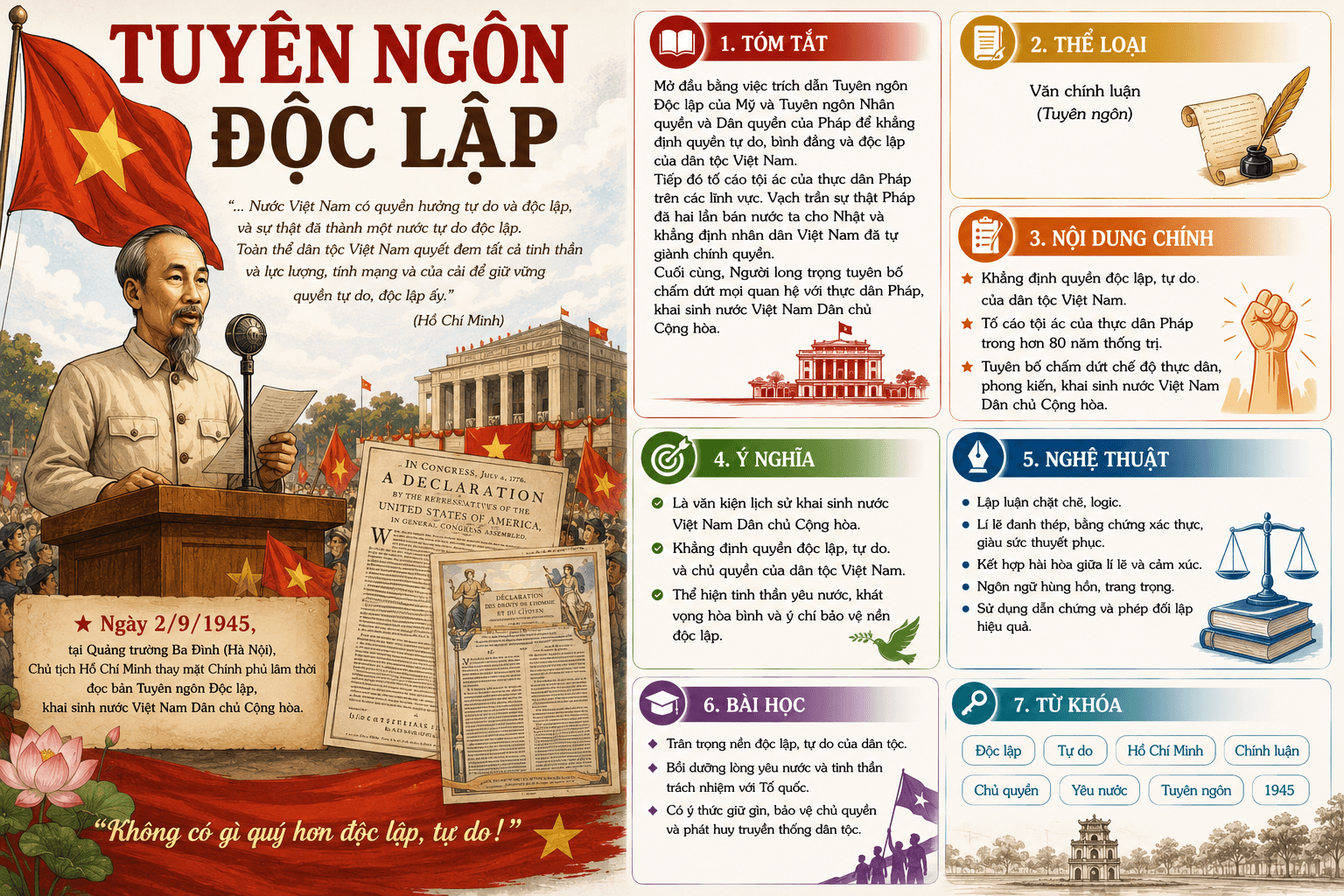 Infographic Tuyên ngôn Độc lập
