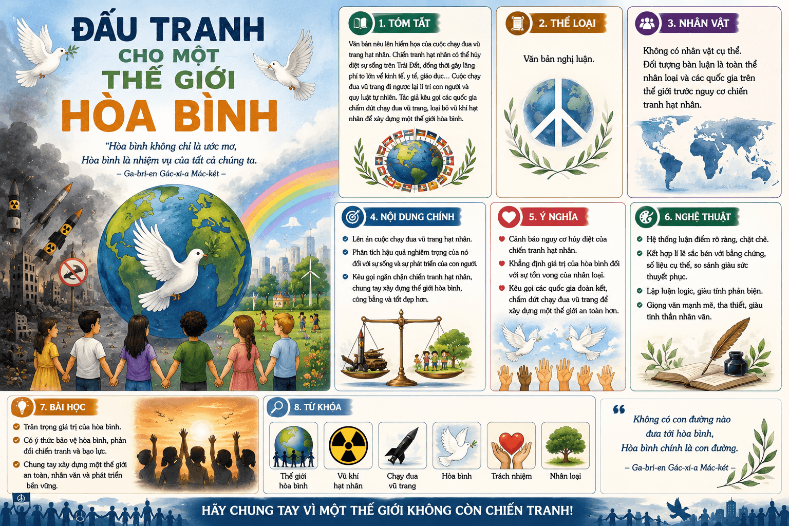 Infographic Đấu tranh cho một thế giới hòa bình