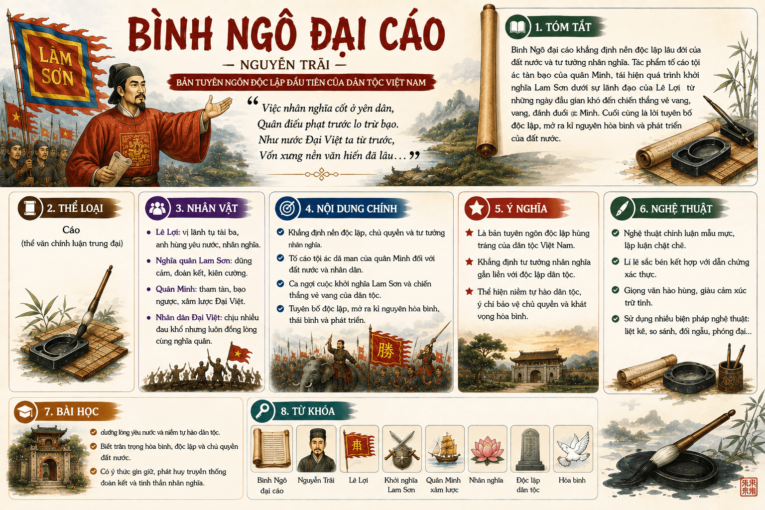 Infographic Bình Ngô đại cáo