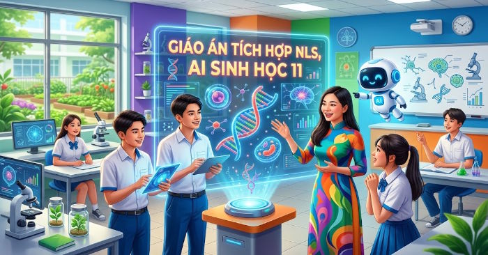 Giáo án Sinh học 11 Bài 15 tích hợp Năng lực số, AI 