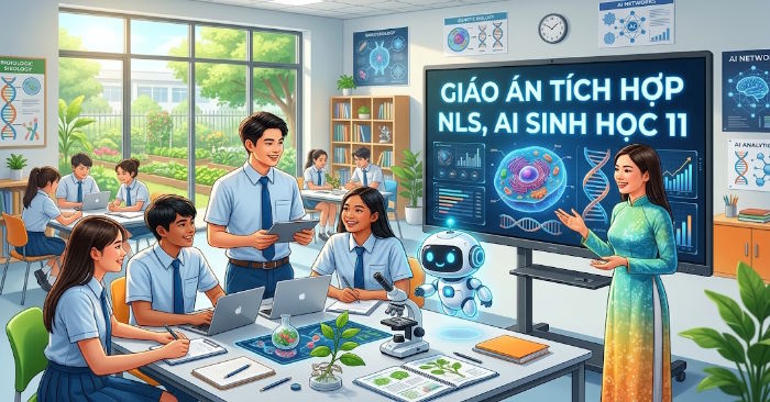 Giáo án Sinh học 11 tích hợp Năng lực số, AI