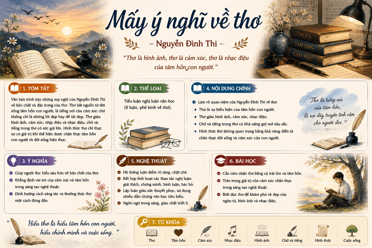 Infographic Mấy ý nghĩ về thơ