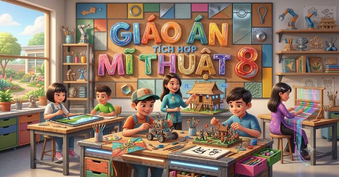 Giáo án Mĩ thuật 8 Bài 5 tích hợp Năng lực số