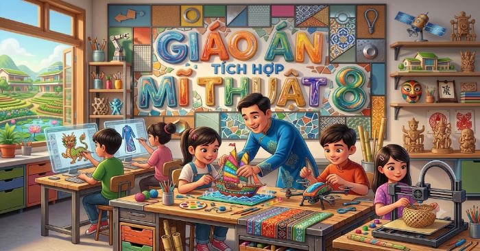 Giáo án tích hợp Năng lực số môn Mĩ thuật 8 