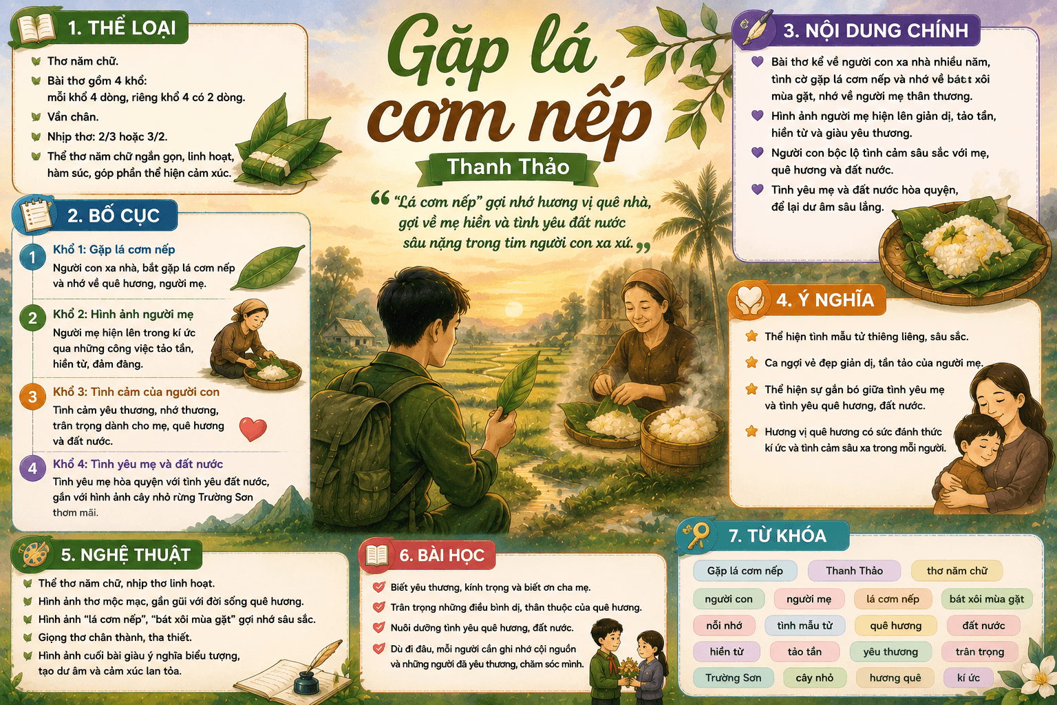 Bài thơ Gặp lá cơm nếp