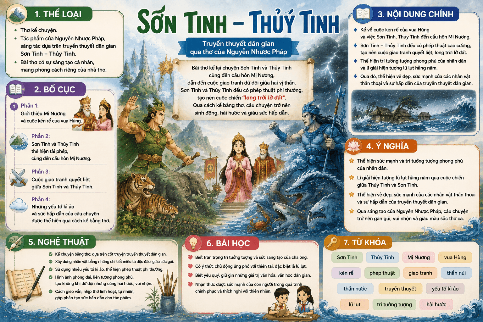  Infographic Sơn Tinh - Thủy Tinh