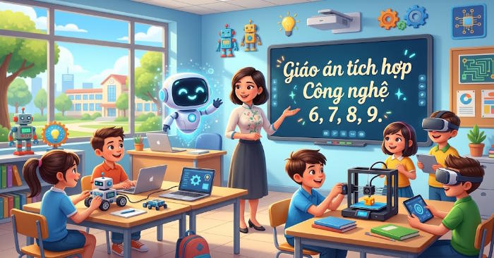 Giáo án tích hợp Năng lực số Công nghệ 6, 7, 8, 9