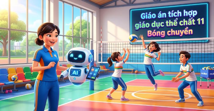 Giáo án Giáo dục thể chất 11 Bóng chuyền tích hợp Năng lực số 
