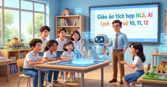 Giáo án Lịch sử 10, 11, 12 tích hợp NLS, AI 
