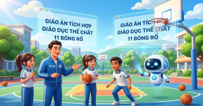 Giáo án tích hợp Năng lực số Giáo dục thể chất 11 Bóng rổ 