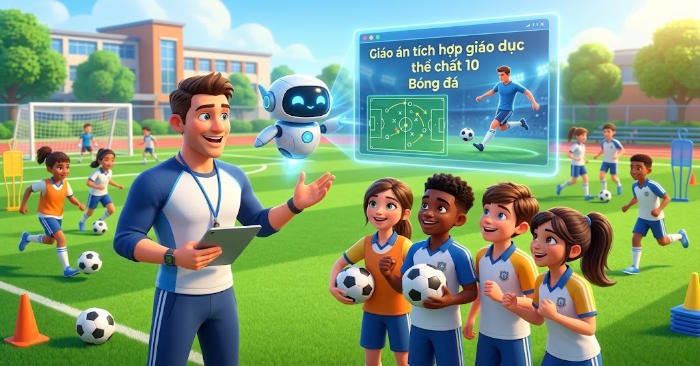 Giáo án Giáo dục thể chất 10 Bóng đá tích hợp Năng lực số