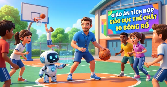 Giáo án tích hợp Năng lực số Giáo dục thể chất 10 Bóng rổ