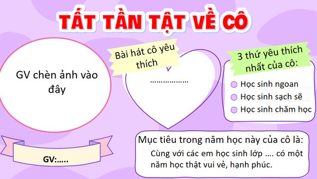 Mẫu PowerPoint làm quen đầu năm