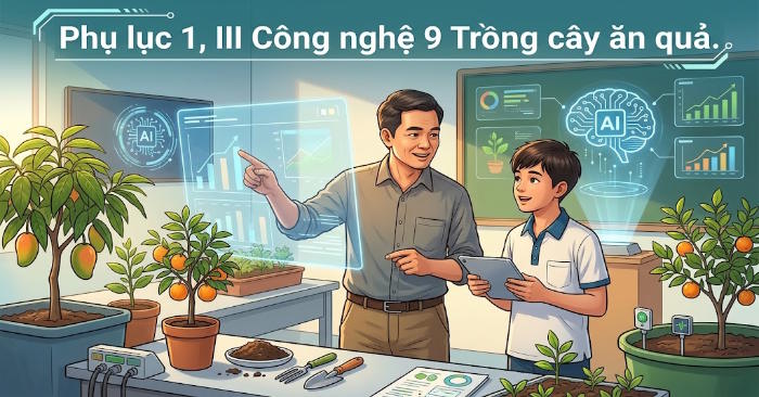 Phụ lục 1, 3 Công nghệ 9 Trồng cây ăn quả 