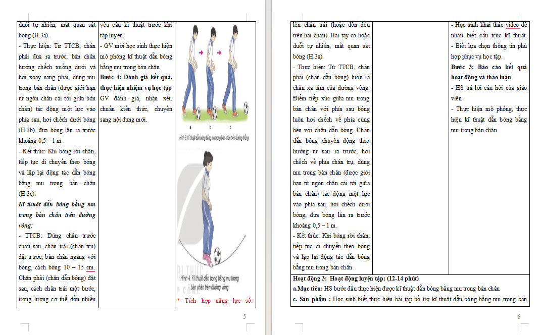 Giáo án Giáo dục thể chất 11 Bóng đá