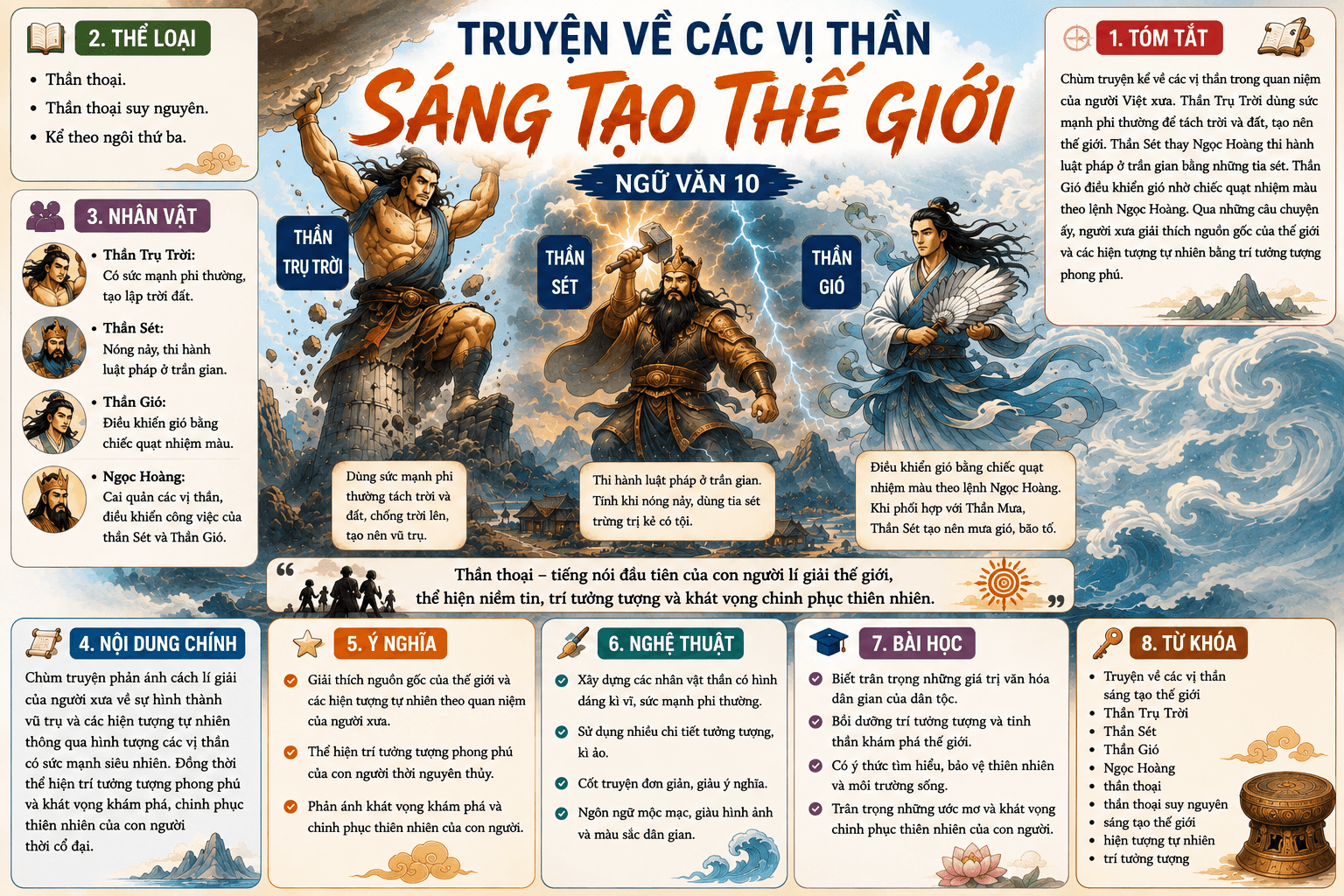 Infographic Truyện về các vị thần sáng tạo thế giới