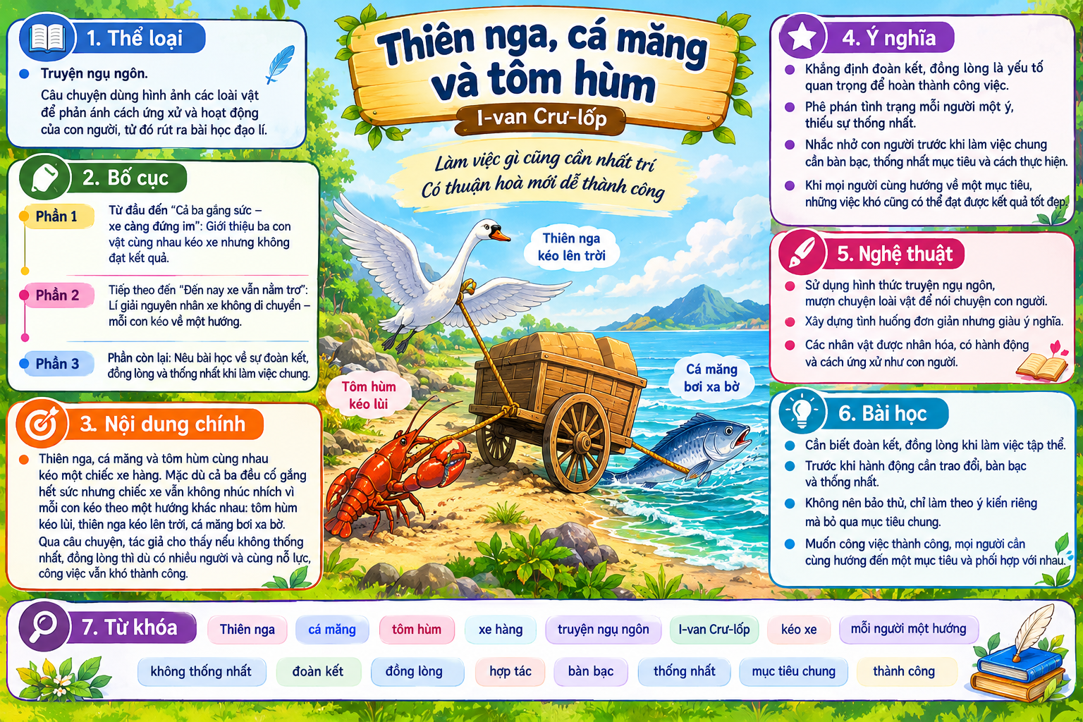 Infographic Thiên nga, cá măng và tôm hùm