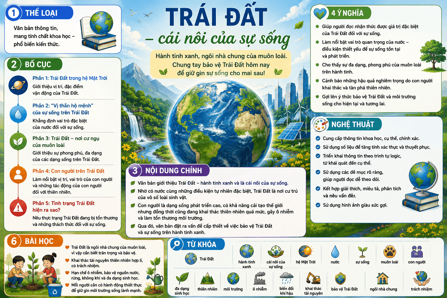 Infographic Trái Đất - cái nôi của sự sống